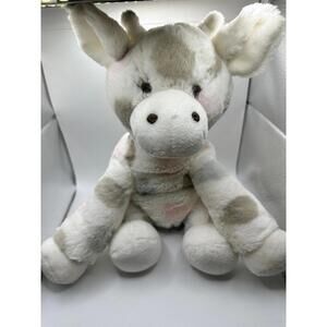 Little G Giraffe Plush Toy Gray & Pink Polka Dots New With Tags-Very Soft!